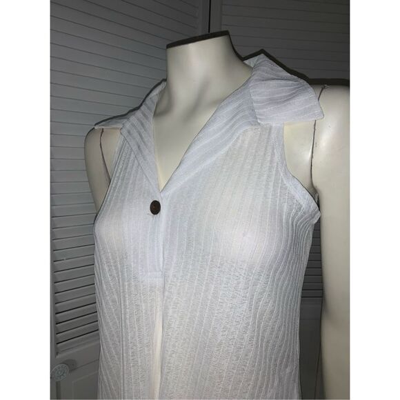 J Valdi Beachwear White Sleeveless Mini Dress Small - Picture 6 of 9